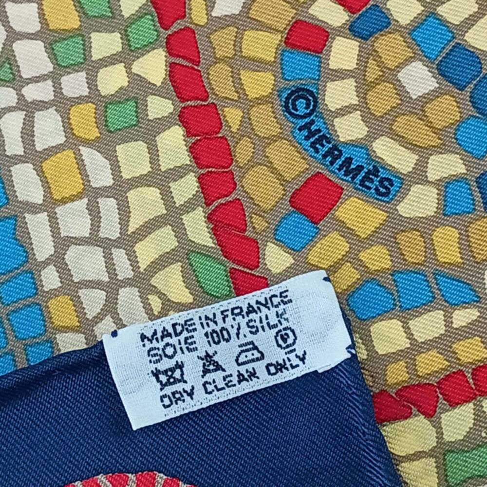 HERMES Black Silk Scarf - Picture 6 of 6